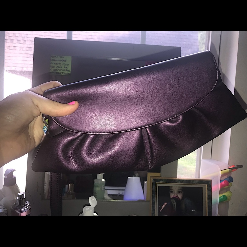 Authentic New York and company purple clutch purse